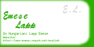 emese lapp business card